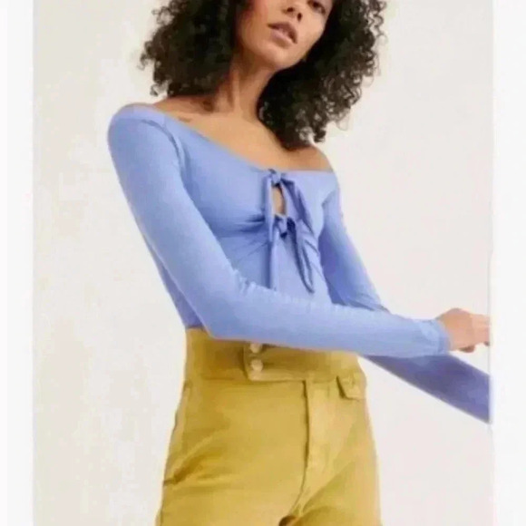 BLACK Free People Double Knot Top - Picture 2 of 6